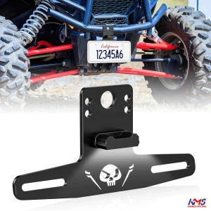 Universal ATV UTV license plate bracket motorcycle license tag install bracket registration mark bracket with light